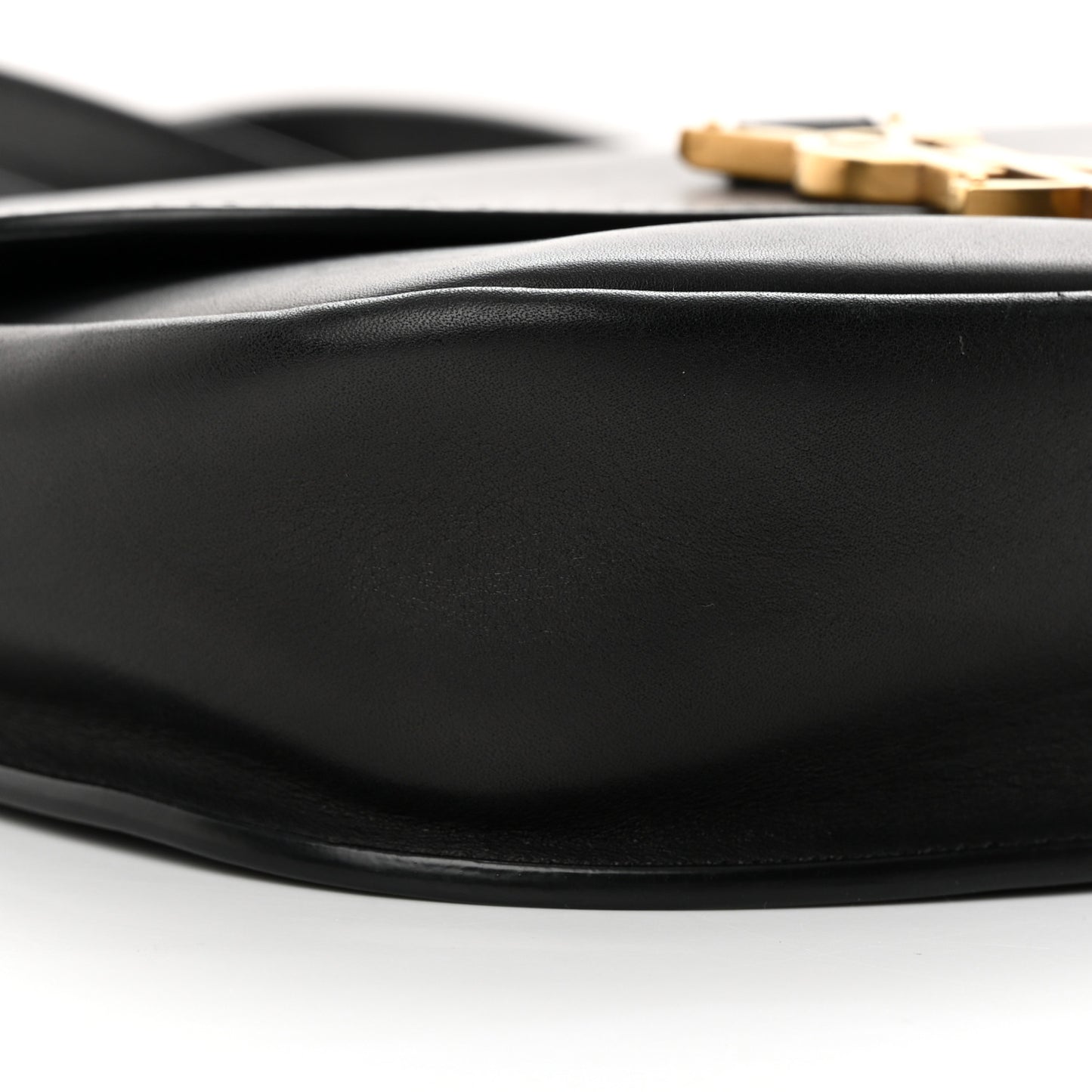 Smooth Calfskin Monogram Medium Kaia Satchel Black