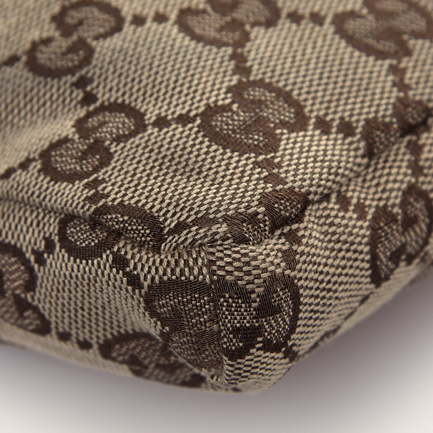 GG Monogram Web Double Pocket Belt Bag Dark Brown