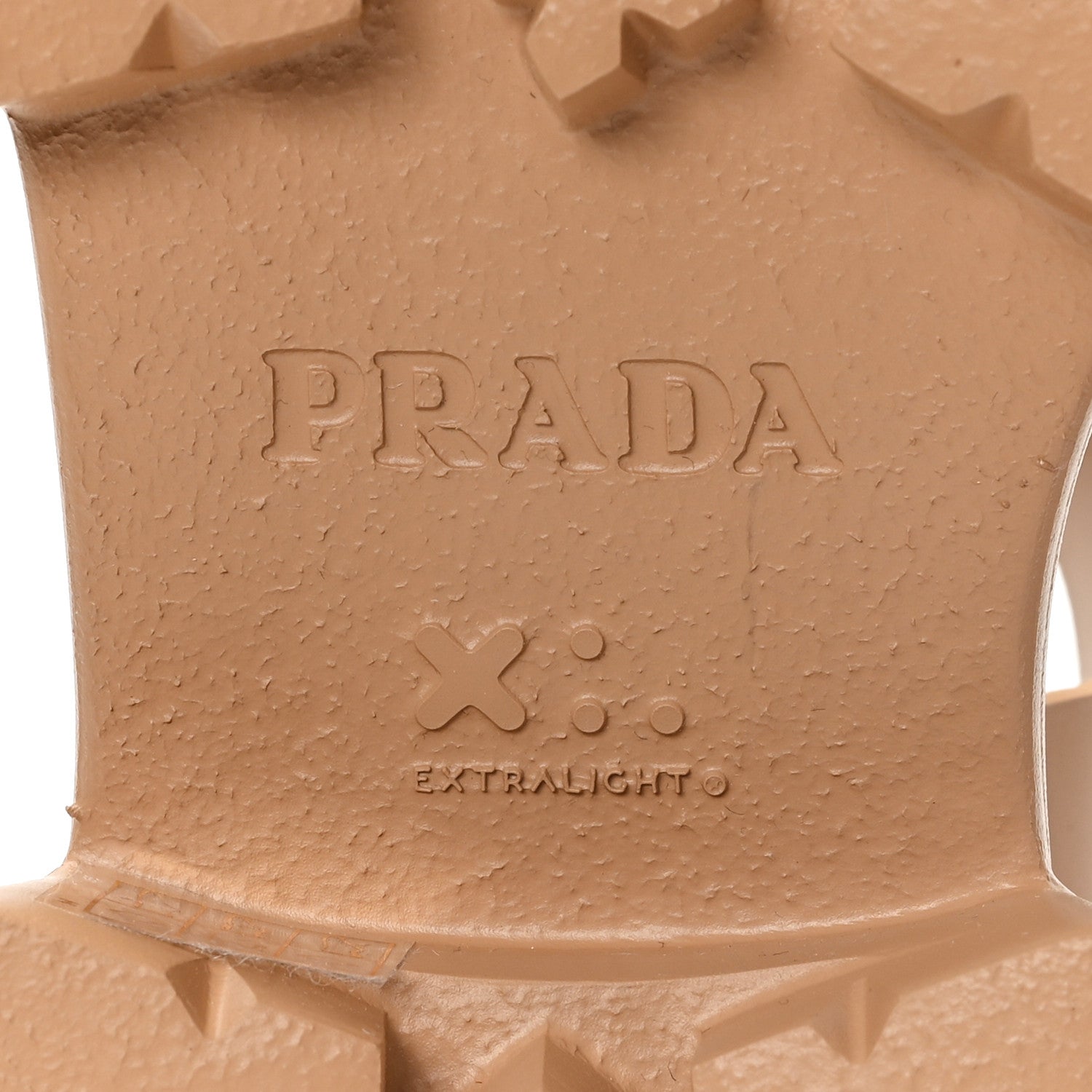 Prada Foam Rubber Metal Triangle Logo Monolith 55mm Soft Cage Sandals 39 Orzo 7 of 10