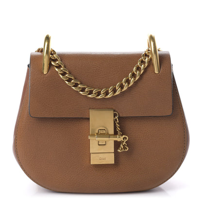 Chloe Grained Lambskin Mini Drew Shoulder Bag Caramel 1 of 14
