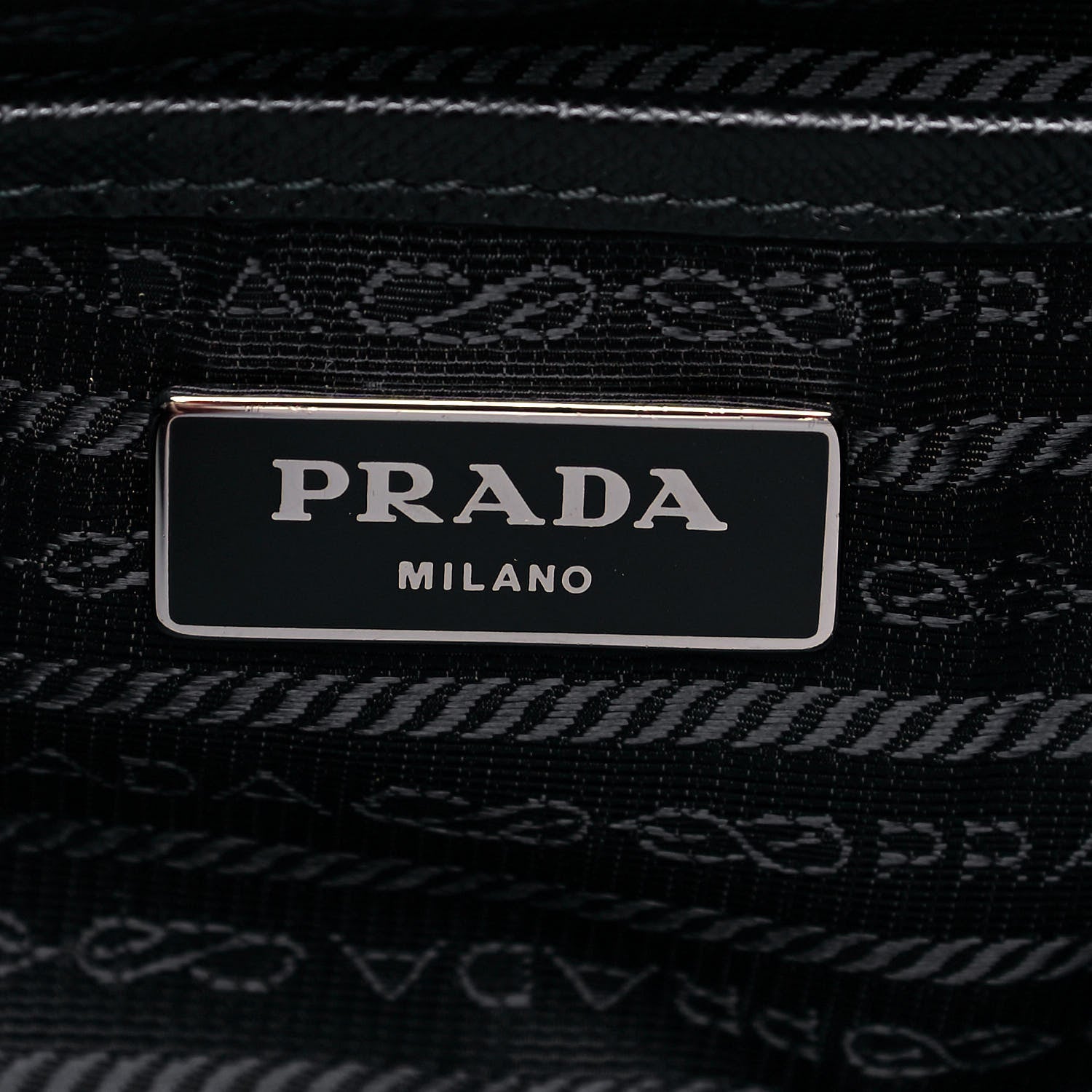 Prada Nylon New Vela Studded Backpack Black White 8 of 9