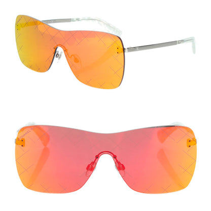 Chanel Shield Runway Sunglasses 4215 Silver Red 1 of 6