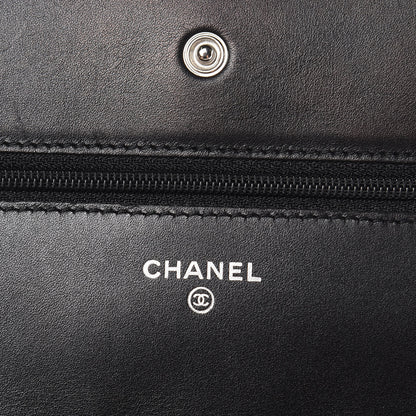 Chanel Calfskin Quilted Cambon Wallet On Chain WOC Black 6 of 13