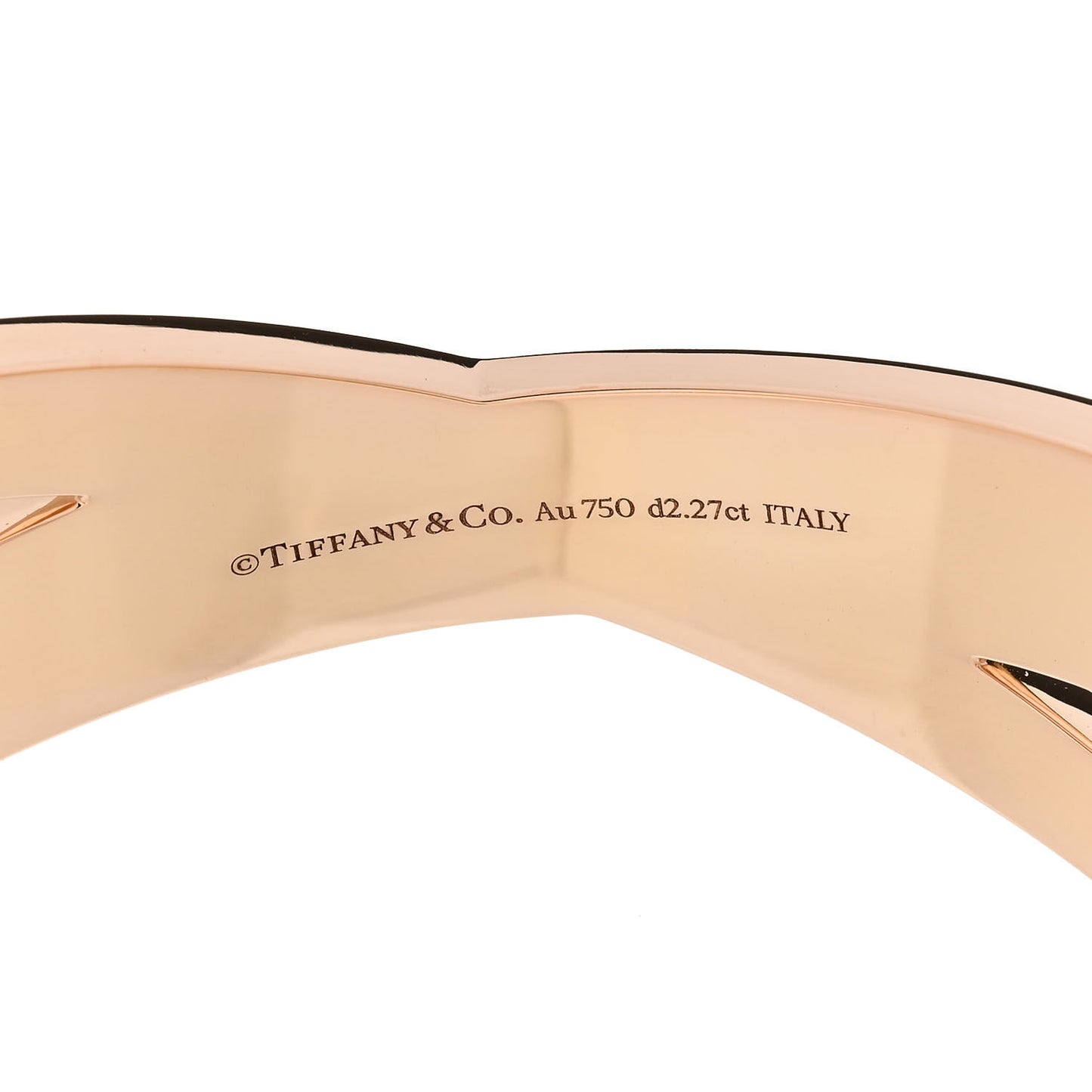 18K Rose Gold Diamond Atlas X Hinged Bangle Bracelet