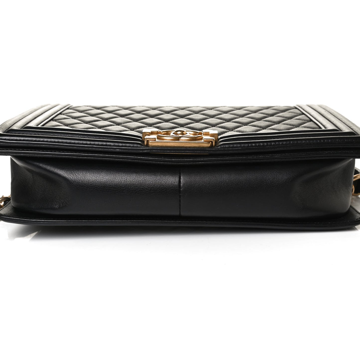 Calfskin Quilted New Medium Boy Flap Black