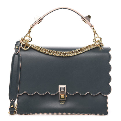 Fendi Vitello Liberty Scalloped Studded Kan I Shoulder Bag Amazzonia 1 of 10