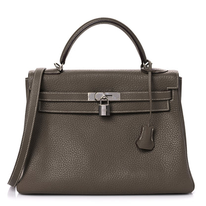 Hermes Togo Kelly Retourne 32 Etoupe 1 of 9