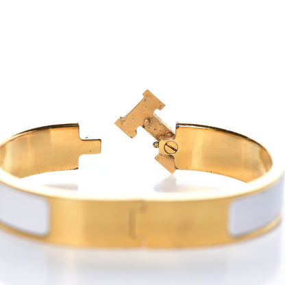 Hermes Enamel Narrow Clic Clac H Bracelet PM White 6 of 7