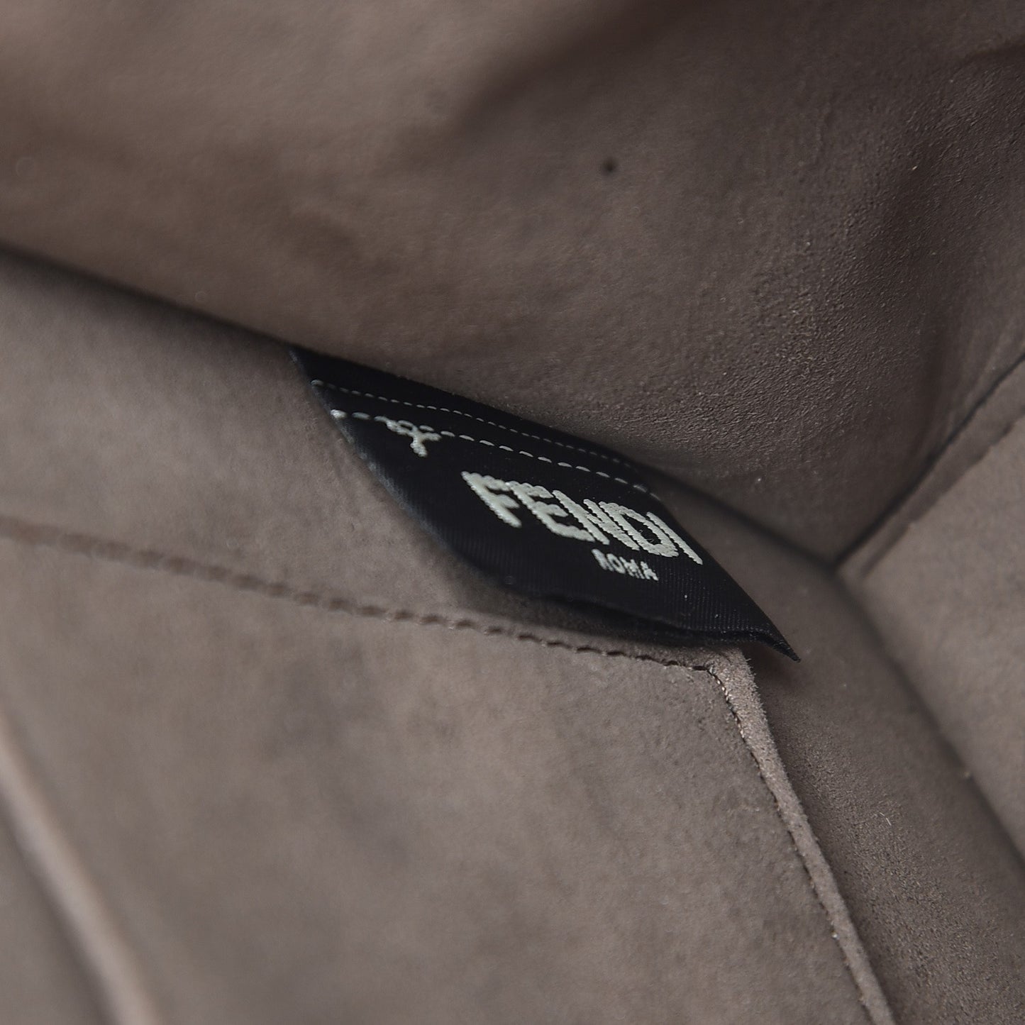 Vitello Century Velvet F is Fendi FF Kan I Shoulder Bag Tobacco Rosa Plaster