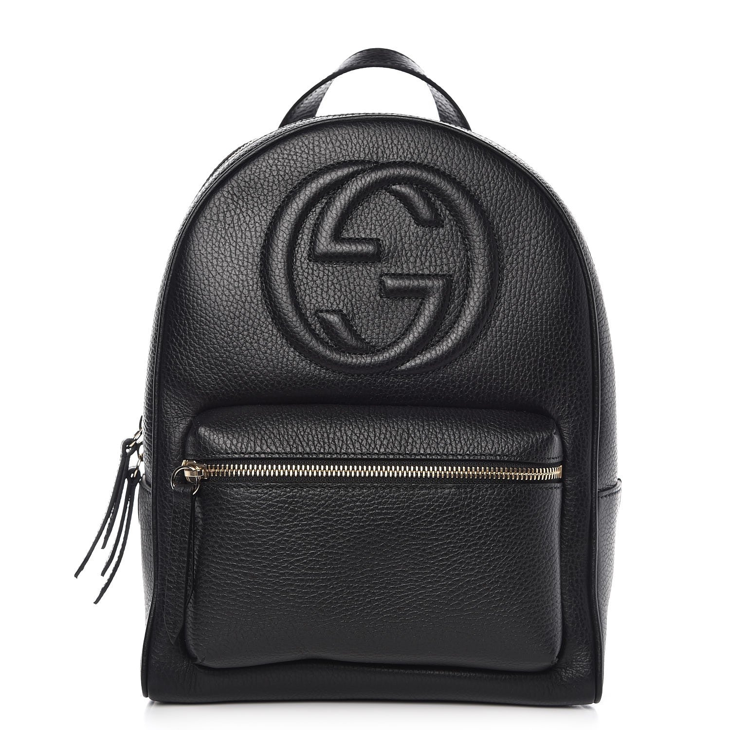 Gucci Pebbled Calfskin Soho Chain Backpack Black 1 of 7