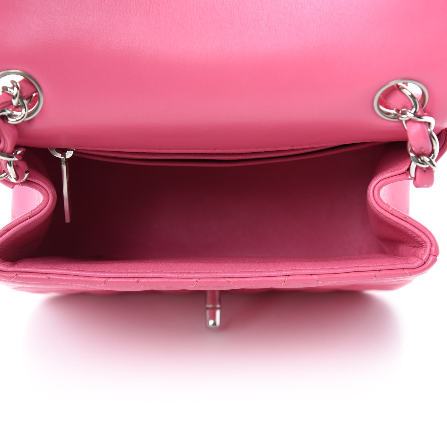 Chanel Lambskin Quilted Mini Square Flap Pink 5 of 12
