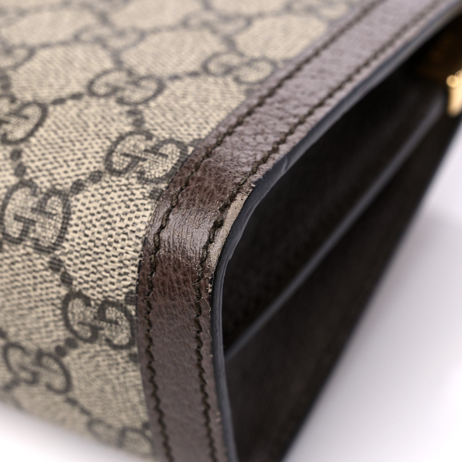 Gucci GG Supreme Monogram Web Small Ophidia Chain Shoulder Bag Brown 14 of 17