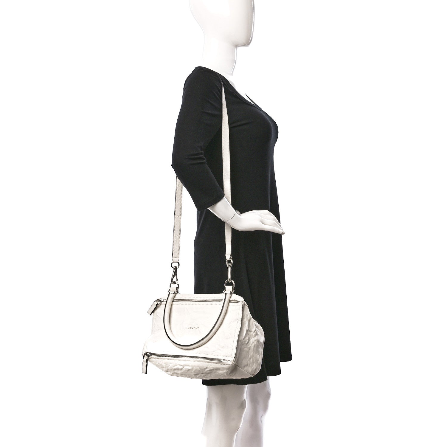 Givenchy Tumbled Sheepskin Small Pandora Ivory 2 of 14