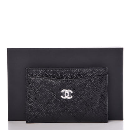 Chanel Caviar Quilted Card Holder Black 9 of 9