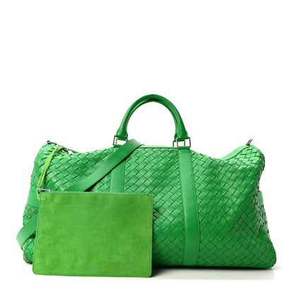Bottega Veneta Calfskin Intrecciato Large Duffle Bag Parakeet 2 of 10