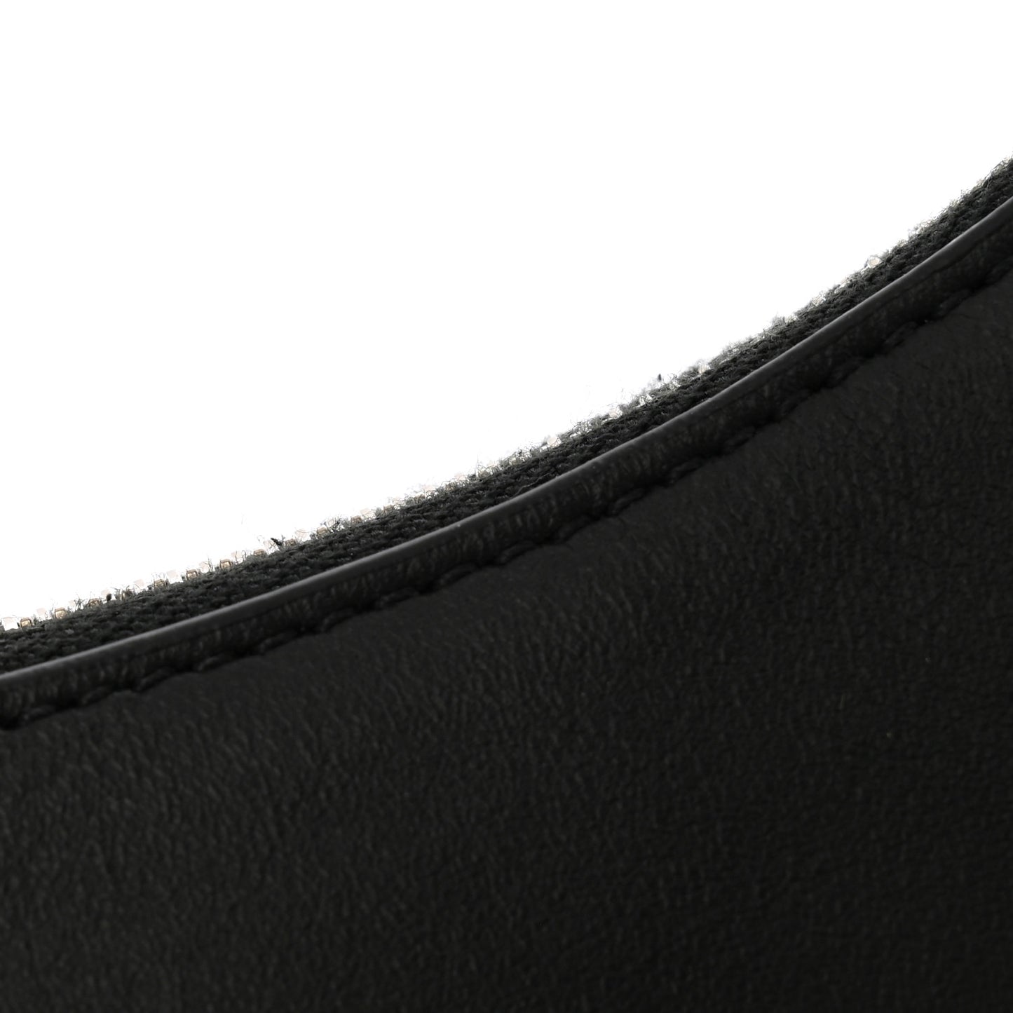 Smooth Calfskin Half Moon Shoulder Bag Black