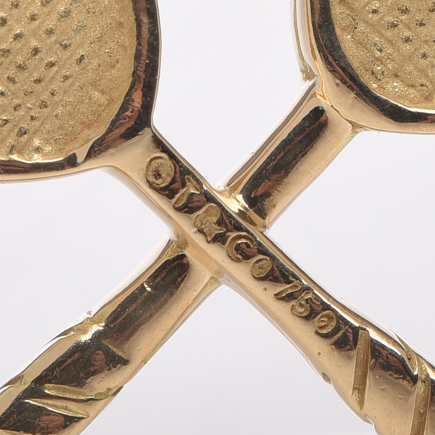 Tiffany 18K Yellow Gold Diamond Tennis Raquet Charm 3 of 3