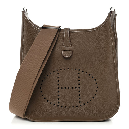Hermes Taurillon Clemence Evelyne III PM Etoupe 1 of 11