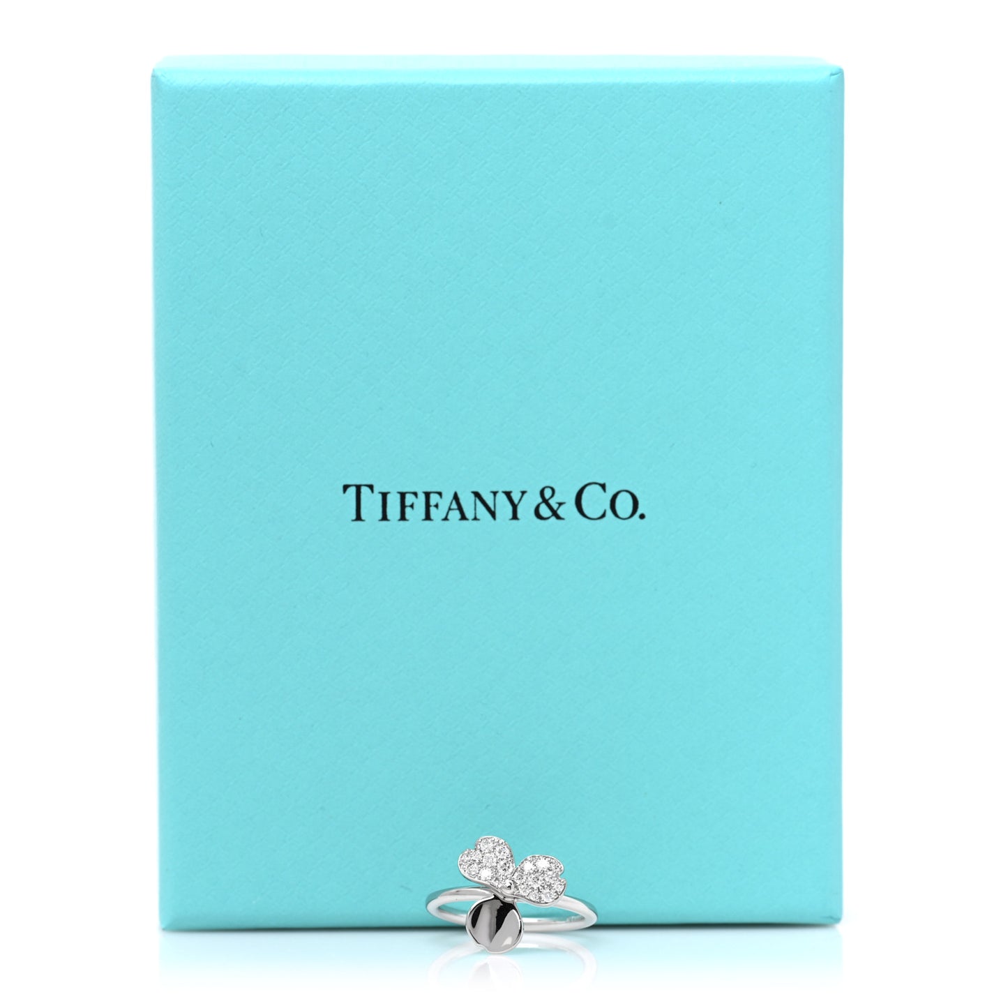 Platinum Diamond Paper Flowers Ring 50 5.25