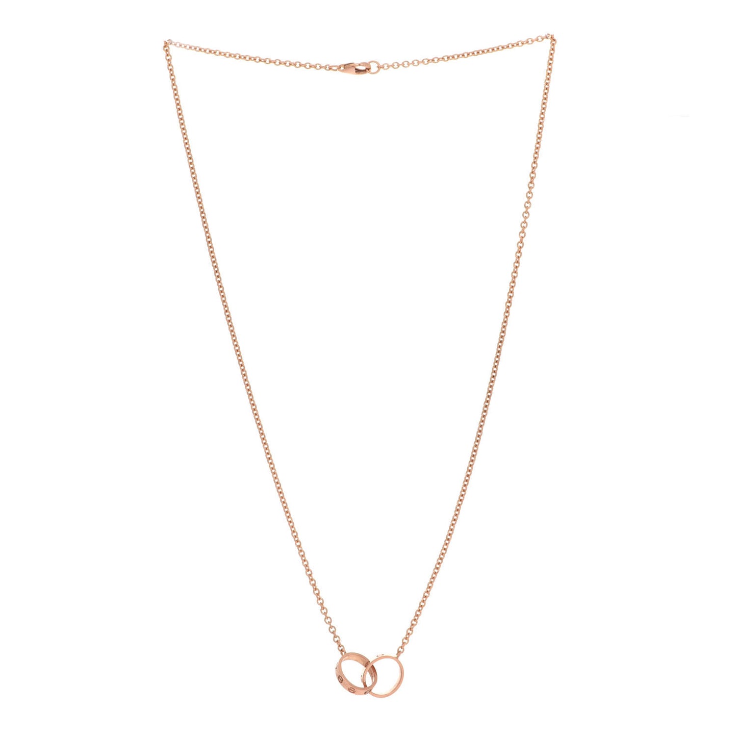 18K Pink Gold Interlocking LOVE Necklace