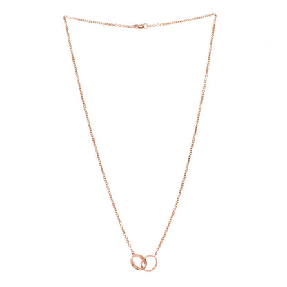 Cartier 18K Pink Gold Interlocking LOVE Necklace 3 of 7