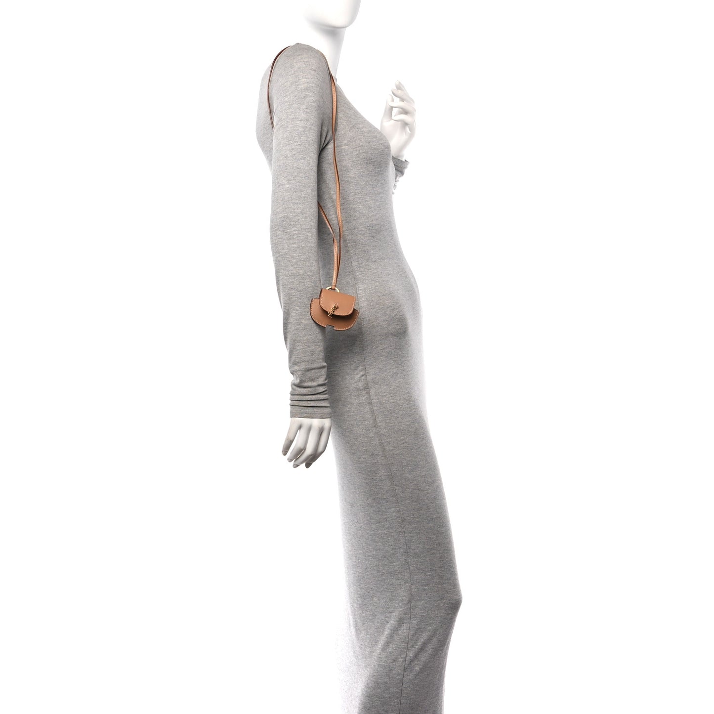 Calfskin Kaia Airpods Micro Bag Vintage Brown Gold