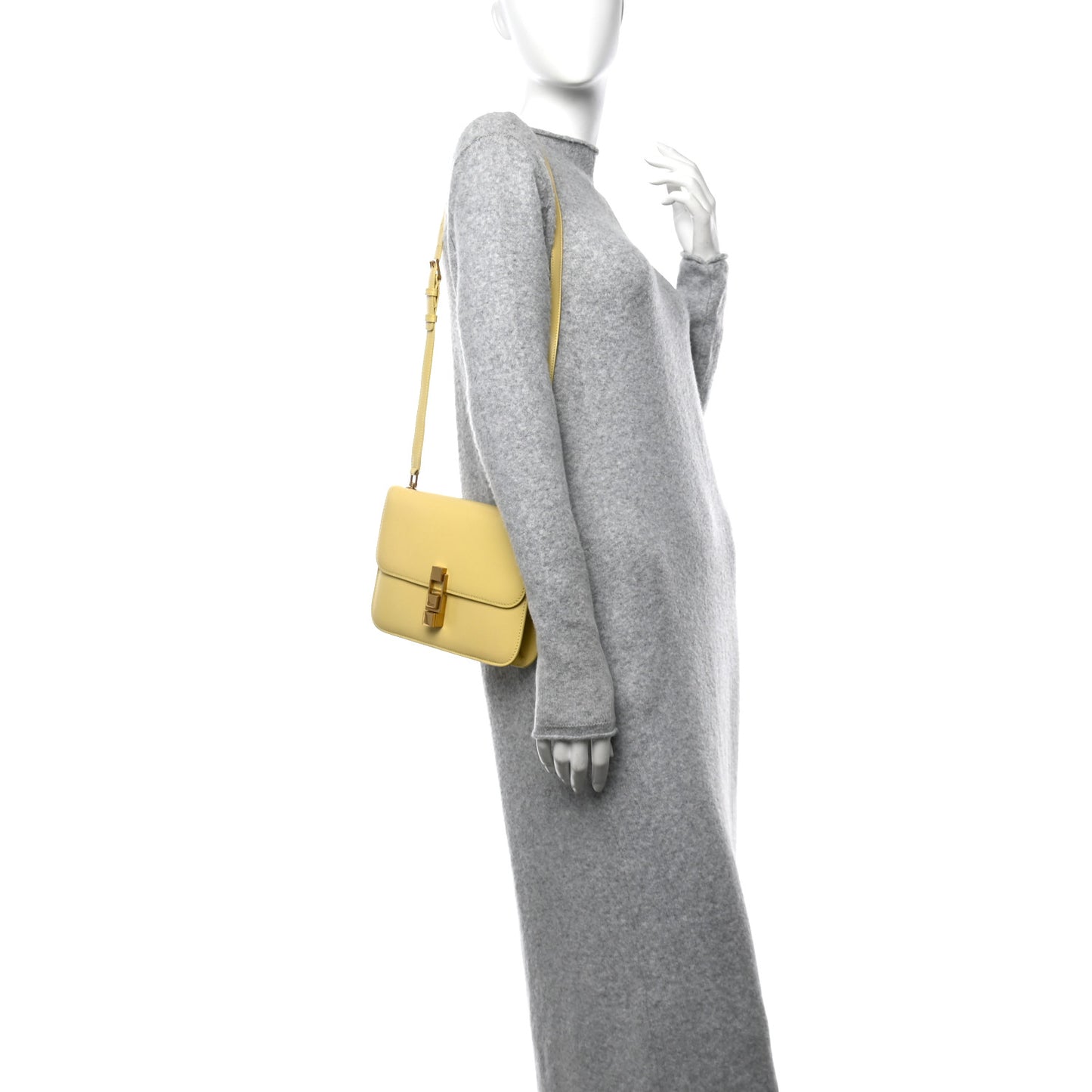 Smooth Calfskin Carre Satchel Paille