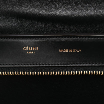 Celine Nubuck Crocodile Embossed Medium Trapeze Navy 6 of 12