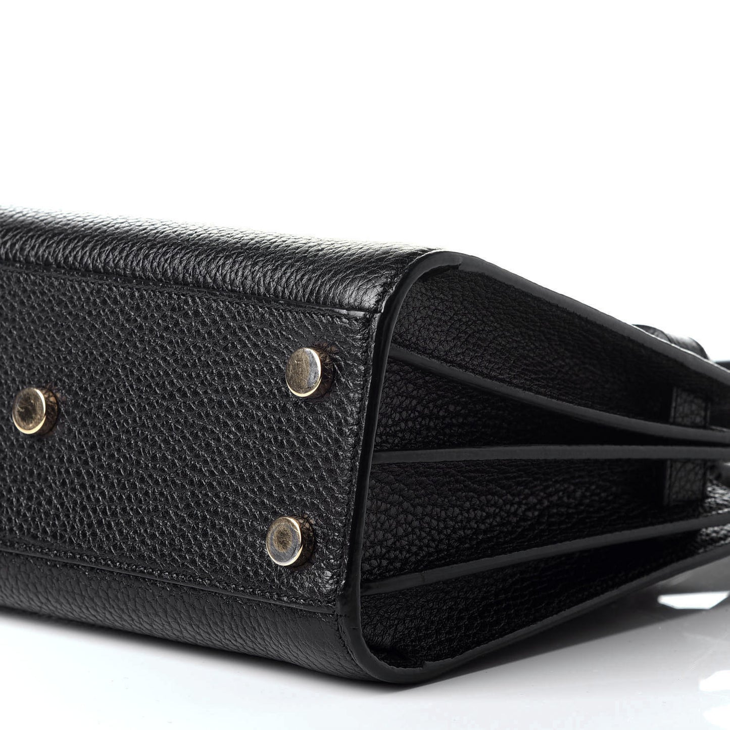 Grained Calfskin Nano Sac De Jour Black