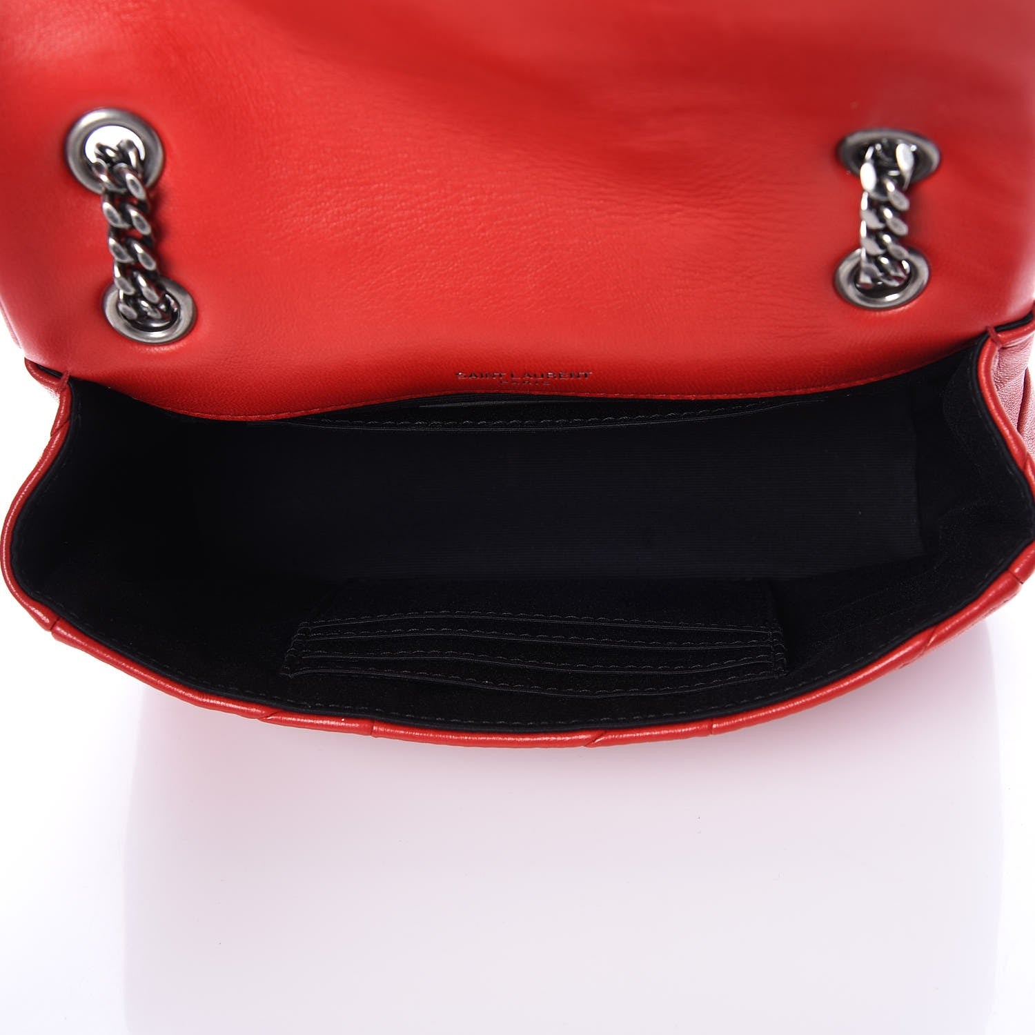 Saint Laurent Lambskin Patchwork Monogram Small Jamie Red 5 of 12