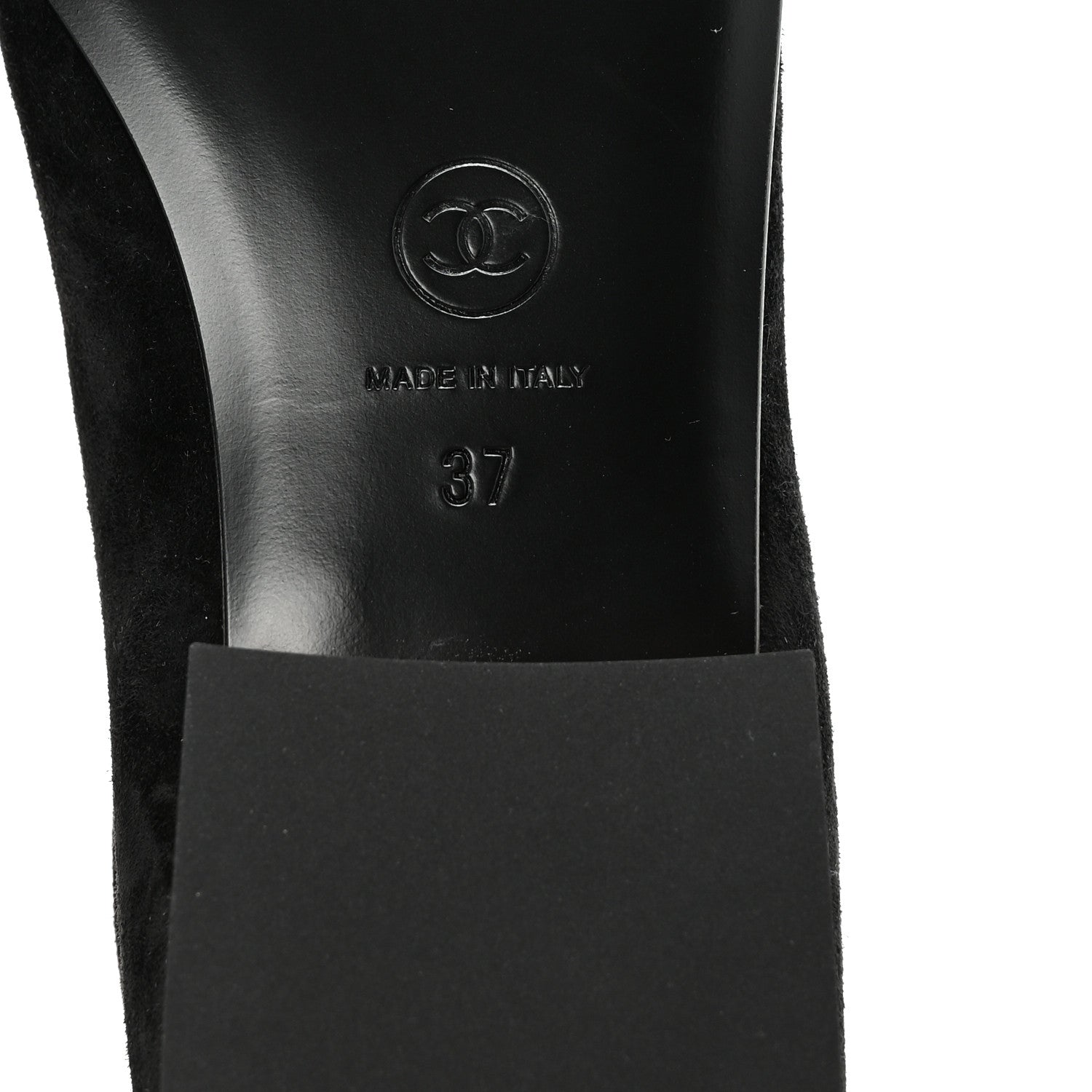 Chanel Suede Patent Cap Toe CC Mary Jane Flats 37 Black 7 of 10