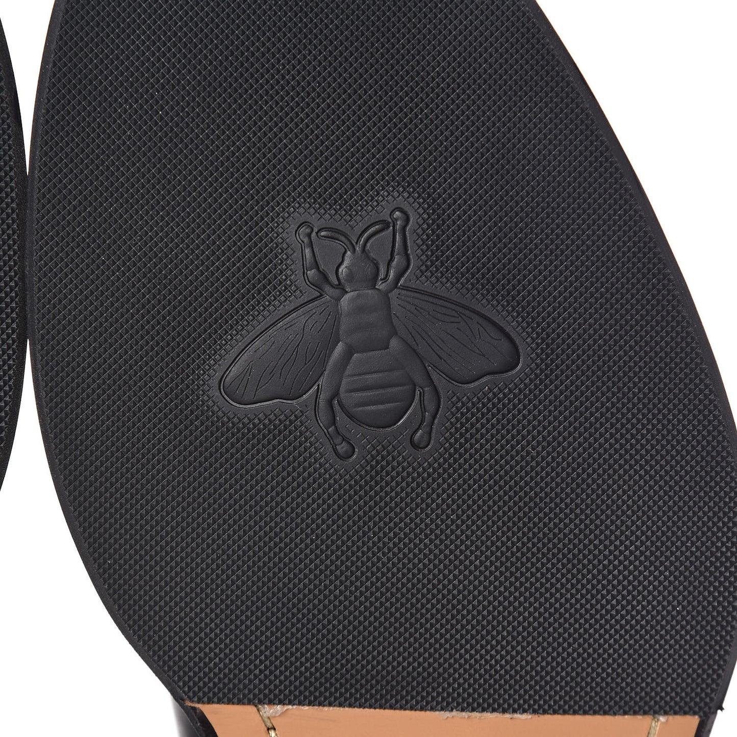 Calfskin Sylvie Web Bee Star Embroidered Mens Brogue Captoe Boots 7.5 Black