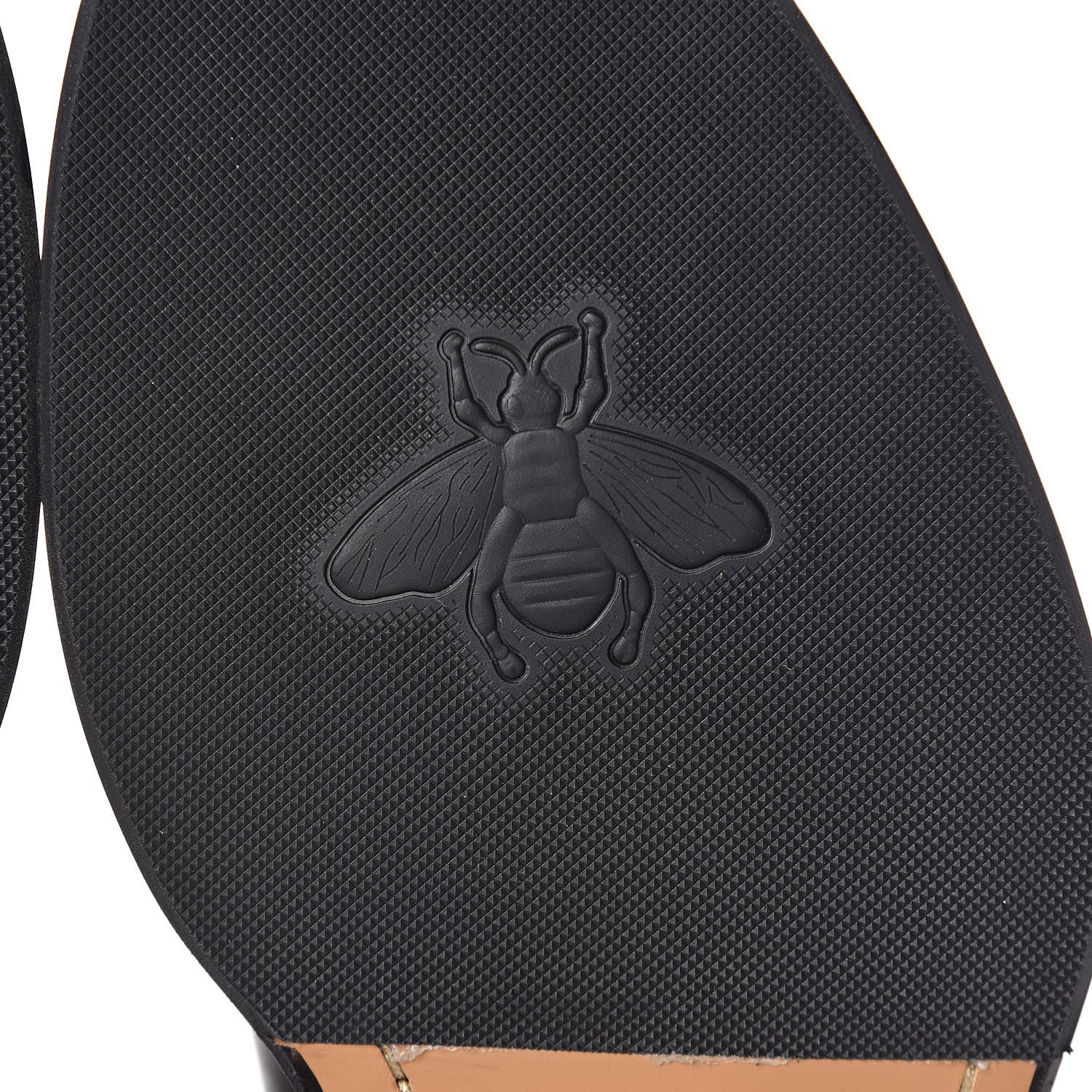 Gucci Calfskin Sylvie Web Bee Star Embroidered Mens Brogue Captoe Boots 7.5 Black 5 of 10