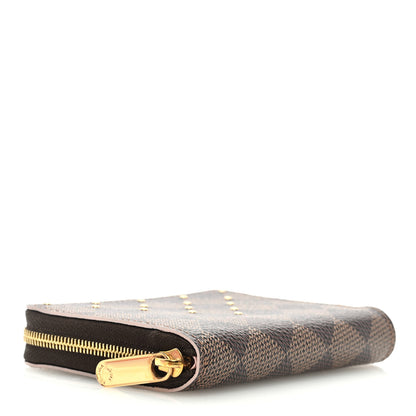 Louis Vuitton Damier Ebene Studded Zippy Coin Purse Rose Ballerine 4 of 6
