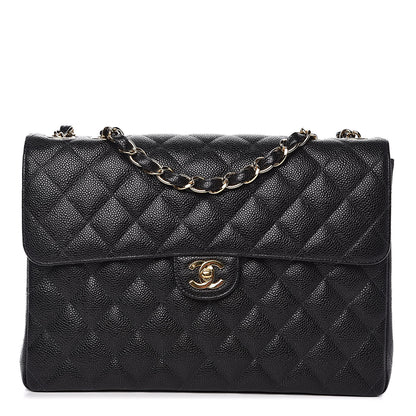 Chanel Caviar Quilted Jumbo Single Flap Black 1 of 13