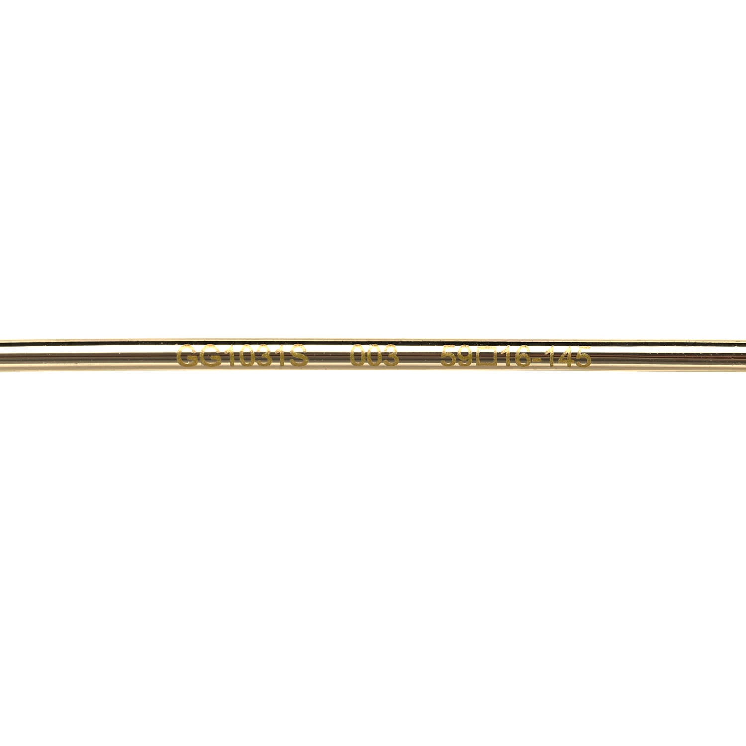 Gucci Metal Fork Square Frame Sunglasses GG1031S Gold 7 of 8