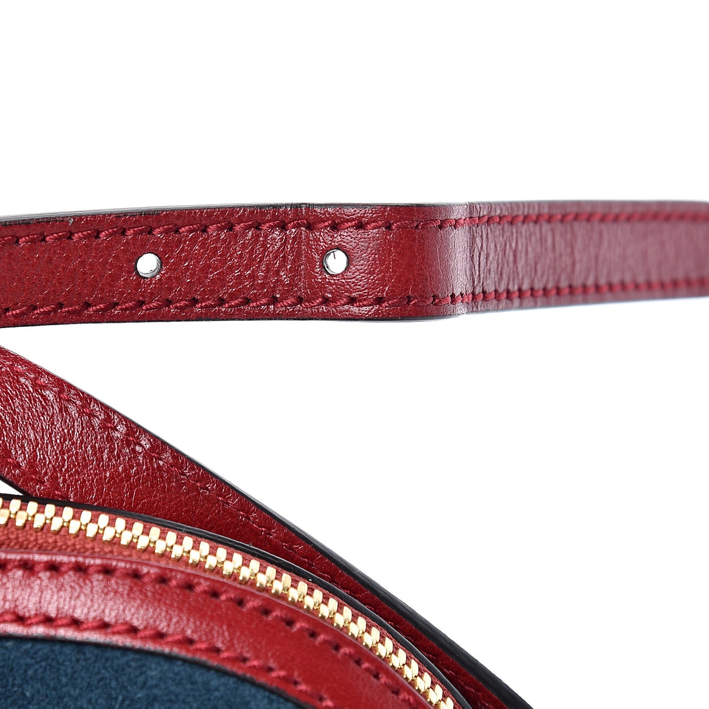 Suede Calfskin Web Small Ophidia Dome Shoulder Bag New Blue Romantic Cherry