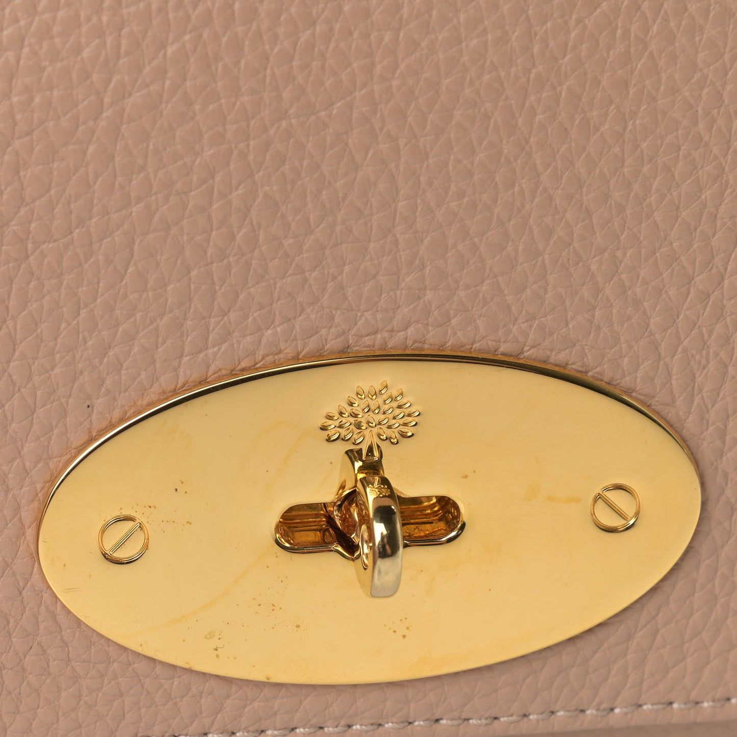 Small Classic Grain Calfskin Small Lily Flap Light Salmon
