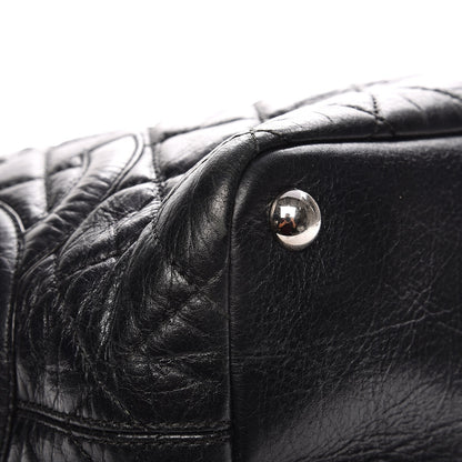 Chanel Aged Calfskin Quilted Large Cotton Club Tote Black 9 of 12