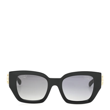 Chanel Acetate Polarized Square Sunglasses 5506 Black 2 of 8