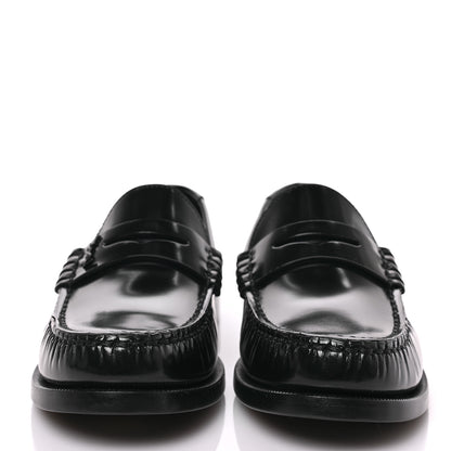 Saint Laurent Patent Calfskin Penny Loafers 36 Black 2 of 9