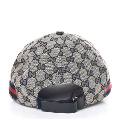 Gucci Monogram Web Baseball Hat XL Beige Blue 4 of 11