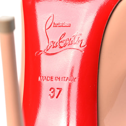 Christian Louboutin Patent Hot Chick 100 Pumps 37 Nude 6 of 7