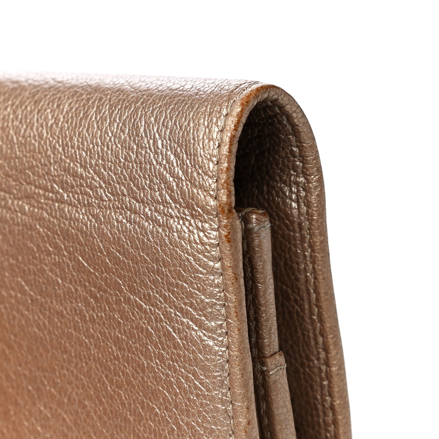 Chanel Metallic Goatskin Wallet On Chain WOC Gold 18 of 19