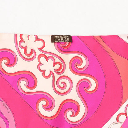 Hermes Silk Festival des Amazones Maxi Twilly Fuchsia Rose Indien Corail 3 of 4