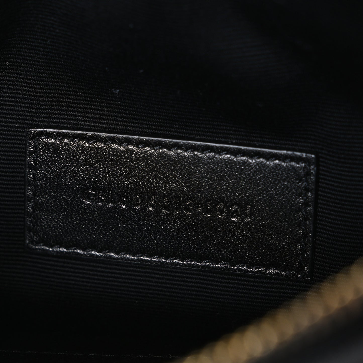 Grain De Poudre Chevron Monogram Large Bill Pouch Black