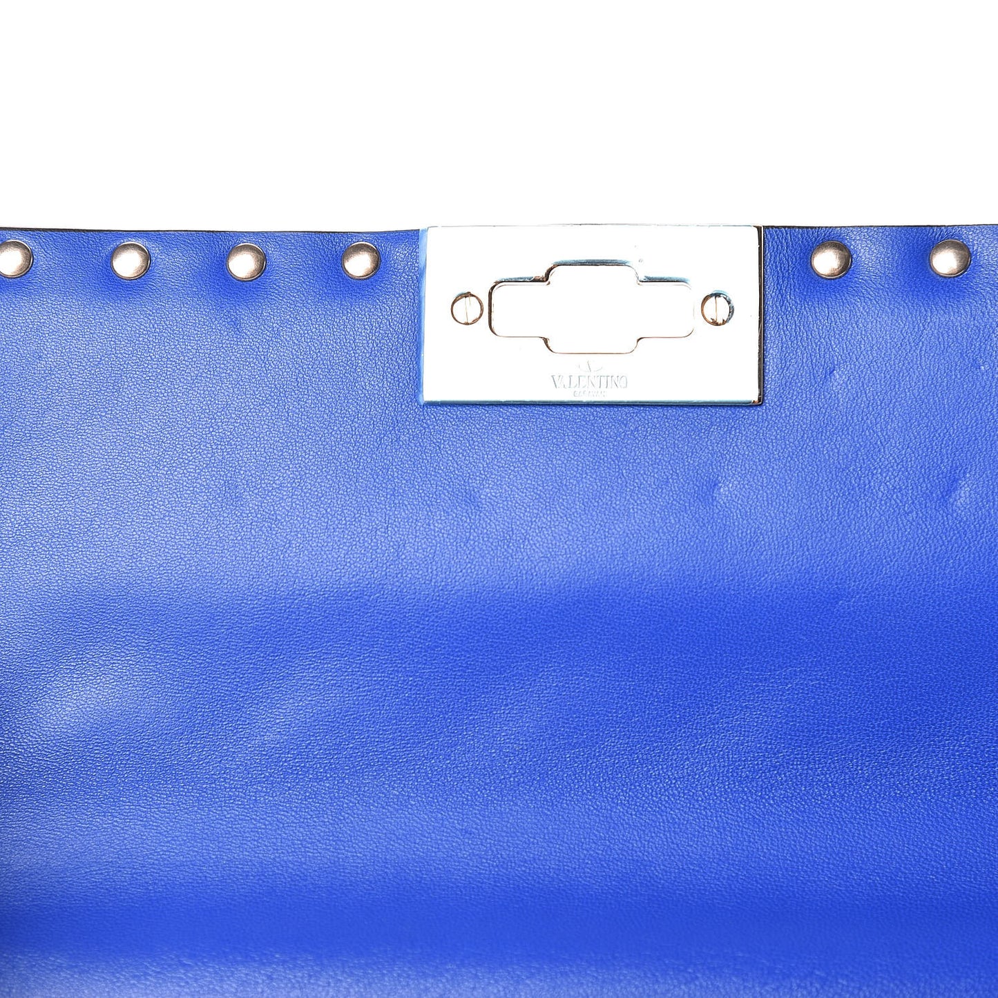 Nappa Medium Rockstud Spike Shoulder Bag Acid Blue