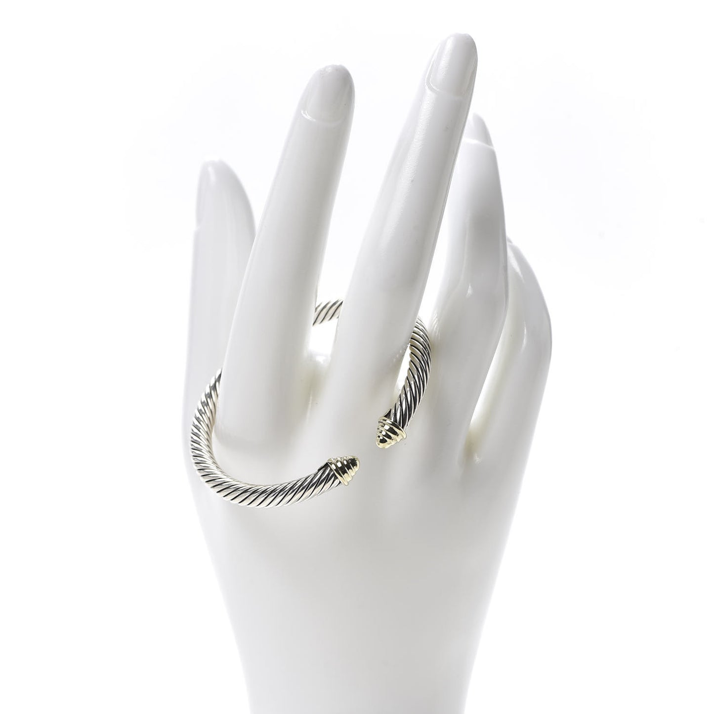 Sterling Silver 14K Yellow Gold 5mm Cable Classics Bracelet