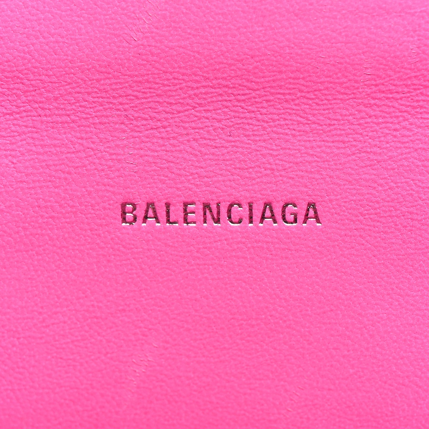 Shiny Calfskin Crocodile Embossed Hourglass Top Handle Bag XS Neon Pink