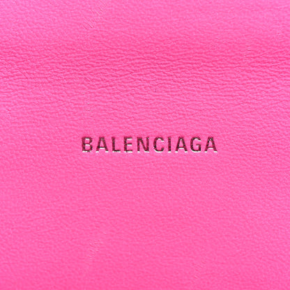 Balenciaga Shiny Calfskin Crocodile Embossed Hourglass Top Handle Bag XS Neon Pink 6 of 15